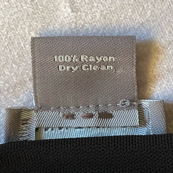 Ann Taylor Wrap Dress Womens 10 Black Classic Slinky Classy 3/4 Sleeve Corporate - Picture 13 of 13